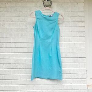 California Concepts Vintage 90's Bright Aqua Mini Dress